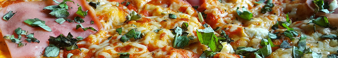 Eating American (Traditional) Pizza at MJ's Restaurant Bar and Grill restaurant in Neptune City, NJ.